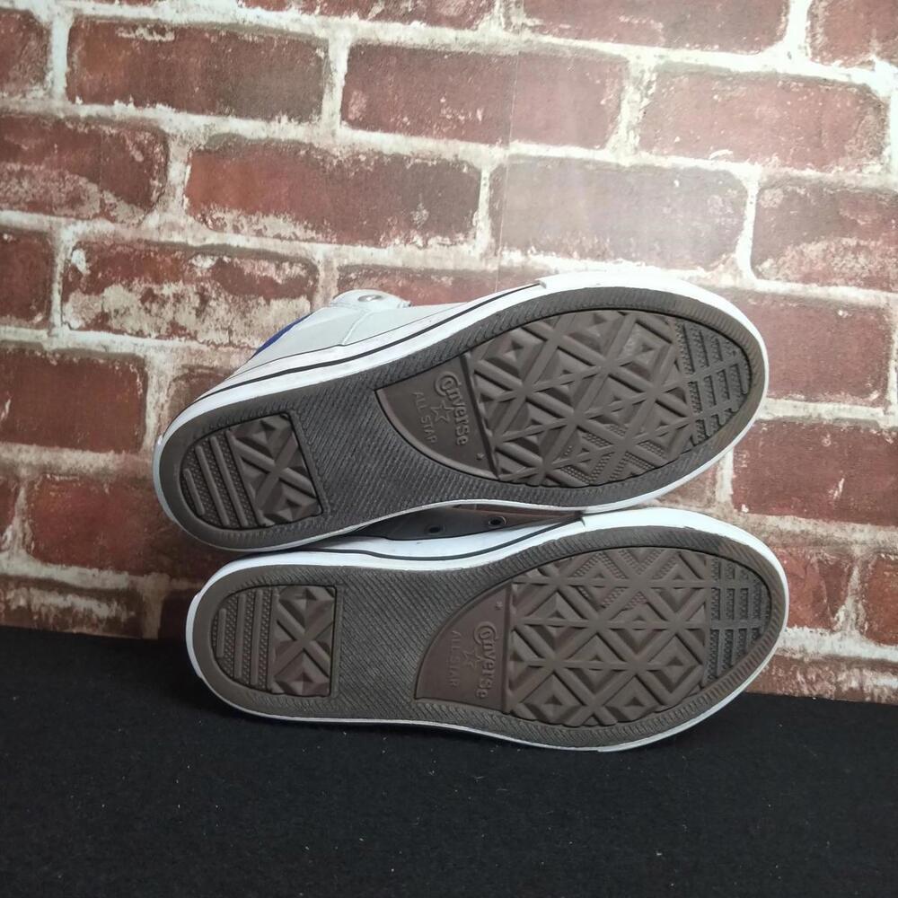 Converse Chuck Taylor Shoes Boys Size 3 Grey Blue Classic Mid Top Sneakers - Picture 8 of 8